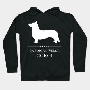 Cardigan Welsh Corgi Dog White Silhouette Hoodie